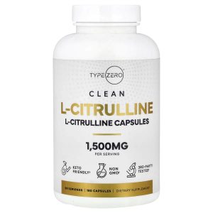 TypeZero, Clean, L-Citrulline, 180 Capsules (750 mg per Capsule)