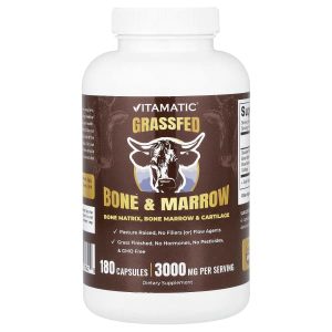 Vitamatic, Grassfed Bone & Marrow, 180 Capsules (500 mg per Capsule)
