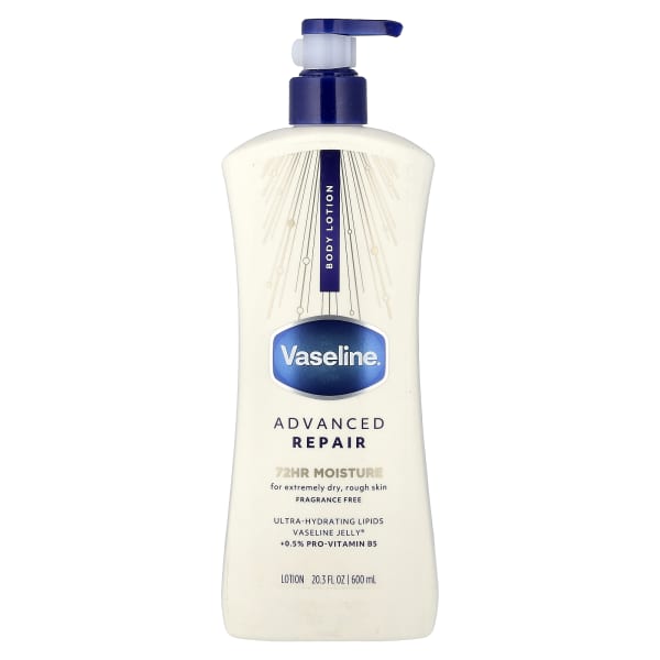 Vaseline, Advanced Repair Body Lotion, Fragrance Free, 20.3 fl oz (600 ml)