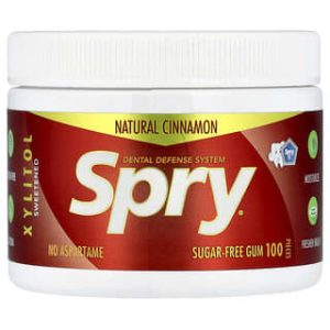 Xlear, Spry®, Chewing Gum, Natural Cinnamon, 100 Pieces
